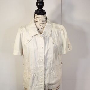 LOFT Cream Utility Jacket